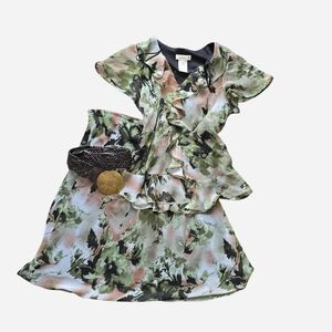 Floral Green and Pink 2 Pieces Set | Fairycore